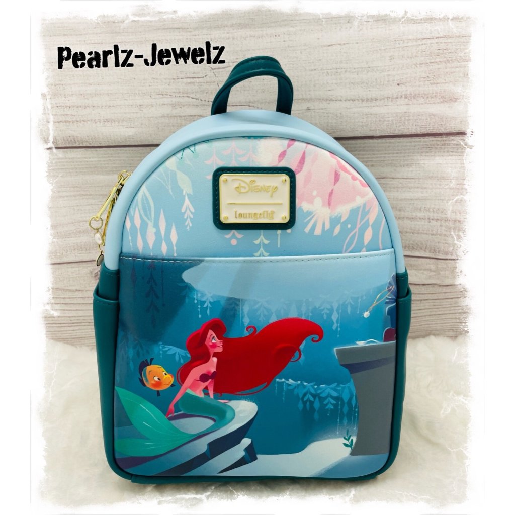 Loungefly Disney Little Mermaid Princess Ariel Grotto Pearl Mini Backpack Nwt